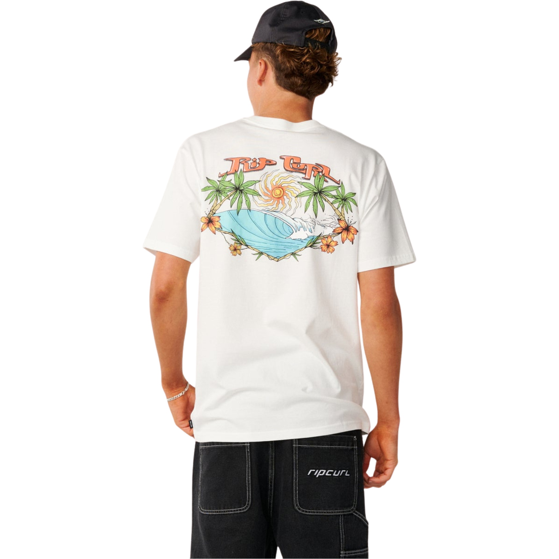 Rip Curl Herr Hazed & Tubed T-shirt 131MTE - Bone